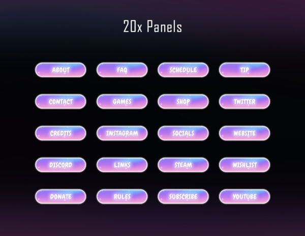 Pastel Pink & Blue Twitch Overlay Package - Magic Bubble Overlay Panels
