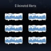 Snow Twitch Overlay Package - Winter Streaming Overlay Pack Alerts