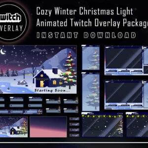 Winter Christmas Light Twitch Overlay Package