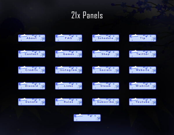 Winter Twitch Overlay Package with Cool Snowfall vibes Animation Panels