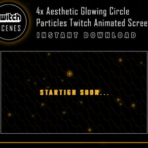 Particles Twitch Screen | Neon Glowing Circle Animated Scenes