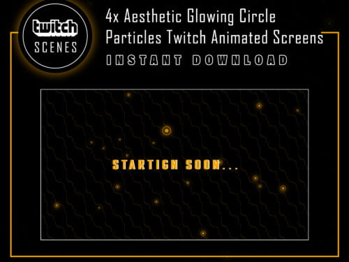 Particles Twitch Screen | Neon Glowing Circle Animated Scenes