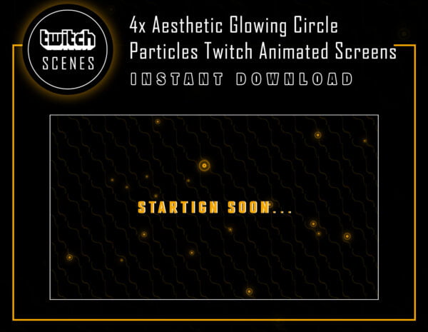 Particles Twitch Screen | Neon Glowing Circle Animated Scenes