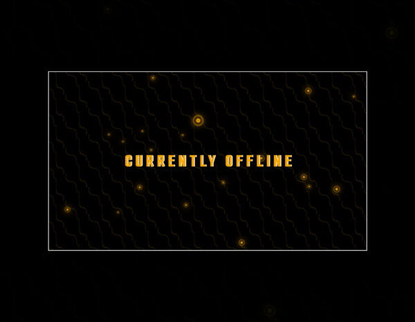 Particles Twitch Screen | Neon Glowing Circle Animated Scenes | Currently offline