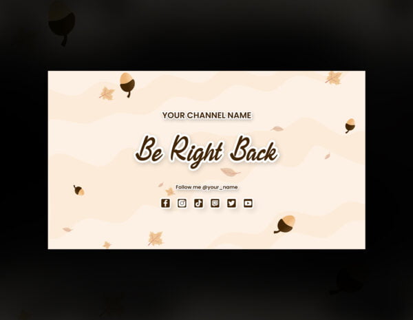 Autumn Twitch Animated Scenes with Falling Nuts Animation | Be right back