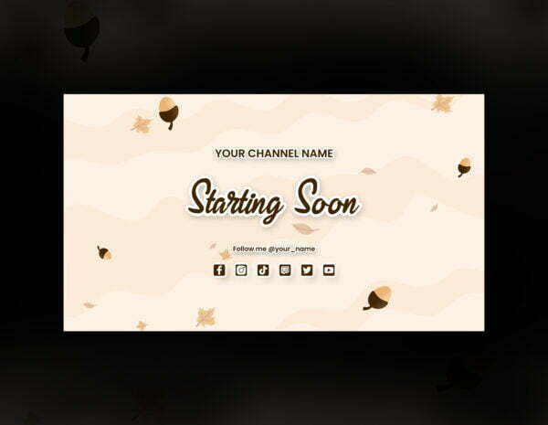 Autumn Twitch Animated Scenes with Falling Nuts Animation | Starting soon