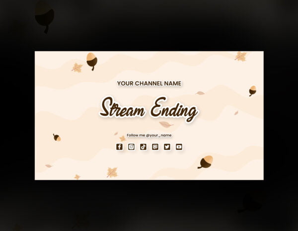 Autumn Twitch Animated Scenes with Falling Nuts Animation | Stream ending