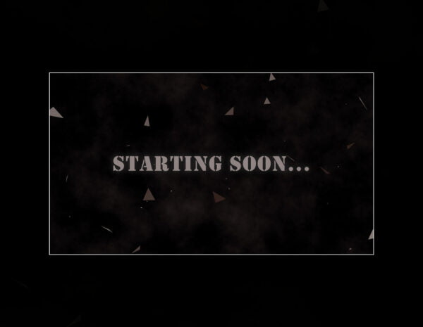 Gaming Twitch Scenes with Smoke & Triangles Animation Screens | Starting soon
