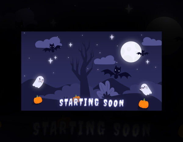 Halloween Twitch Animated Scenes: Playful Ghost/ Boo Animation | Starting soon