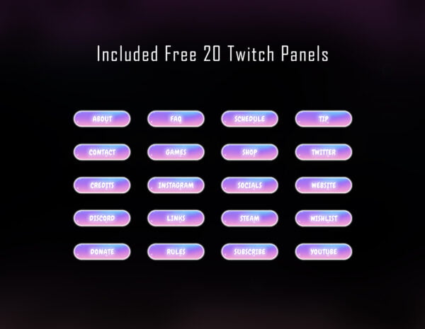 Pastel Twitch Screen with Pink & Blue Magic Bubble Animation | Twitch Panels