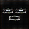 Twitch overlay panels with a snowy wood design and warm Christmas lights for a cozy holiday vibe.