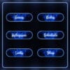 21 glowing Twitch panels in soft blue