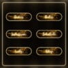 21 golden Twitch panels with soft glow