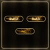 Twitch graphics with golden shine and flash