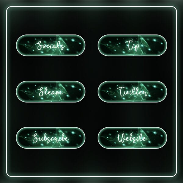 Cute glowing stream panels in soft green
