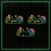 Pastel aesthetic Twitch overlays with kawaii characters and floral elements