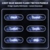 Twitch panels with glowing light blue design and sparkles
