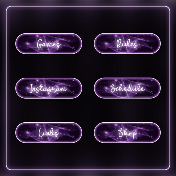21 cute purple Twitch panels for cozy streamers
