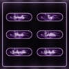 Twitch panels with soft purple glow and magical flash