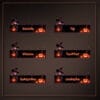 21 spooky cute stream panels with glowing orange text and Halloween aesthetic