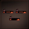 Cute witch overlay panels for Twitch with pumpkin lights and cozy Halloween charm