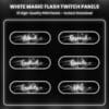 White magic flash Twitch panels with soft glow