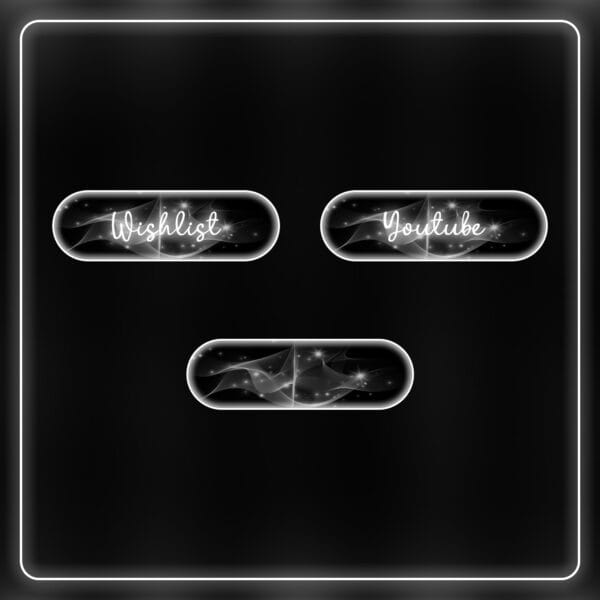 Stream graphics with white glow and flash effect
